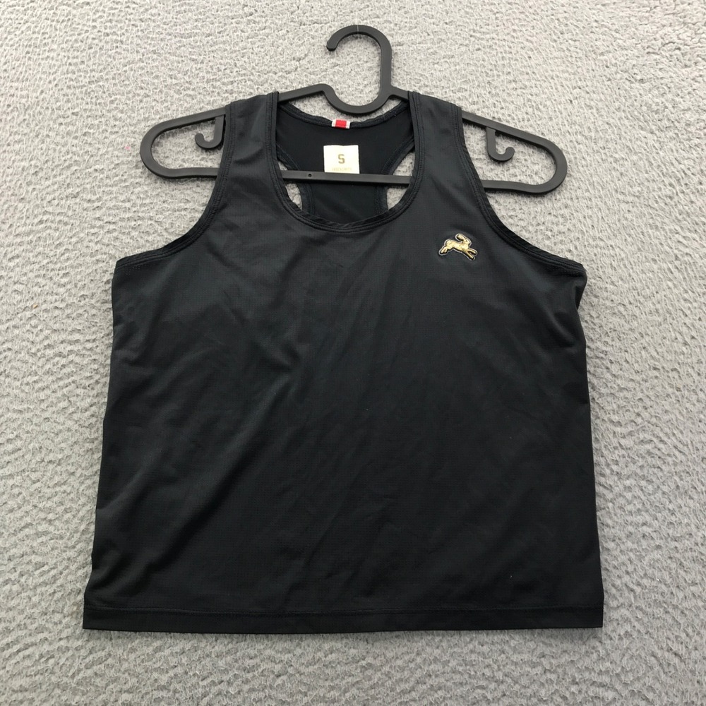 Tracksmith Twilight Crop Tank Top Womens Small Black Racerback Running Shirt